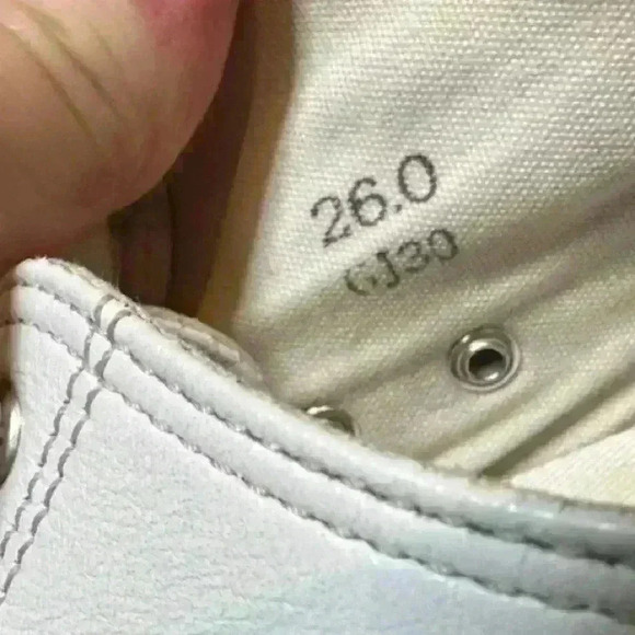 Comme Des Garçon - White Leather Sneaker - Made  in Japan - Picture 7 of 8